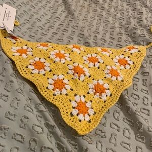 Carolyn Rowan Flowered Crocheted Bandana